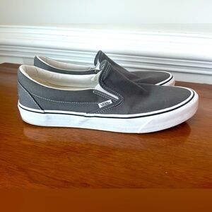 Vans Slip On Gray Shoes Men 11.5 Women 13